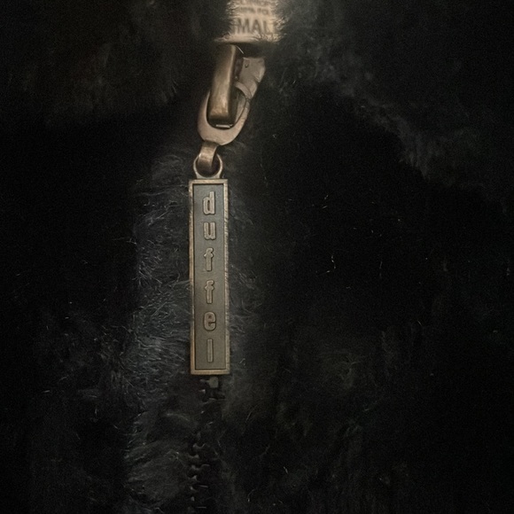 Not Fur Real by Duffel | Women’s Black Diamond Faux Fur Jacket - Picture 6 of 6